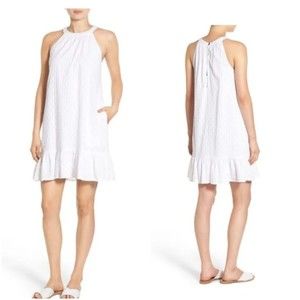 Splendid Dover' Clip Dot  Women's Sleeveless Mini Dress White Size S